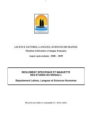 LICENCE LETTRES, LANGUES, SCIENCES HUMAINES Mention ...