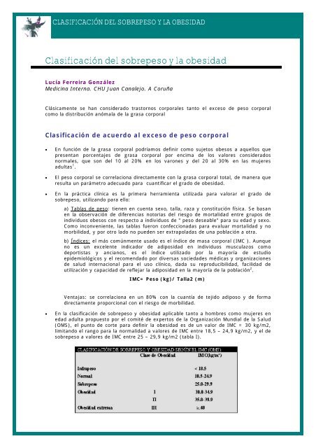 Tabla imc organizacion mundial de la salud