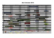 SLA Calendar 2013 - Swiss Laser Association