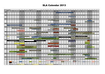SLA Calendar 2013 - Swiss Laser Association