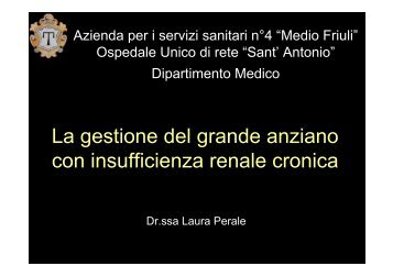 La gestione del grande anziano con insufficienza ... - Medio Friuli