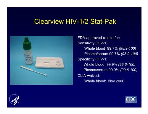 CLIA-waived Rapid HIV Testing in the Public - Centers for Disease ...