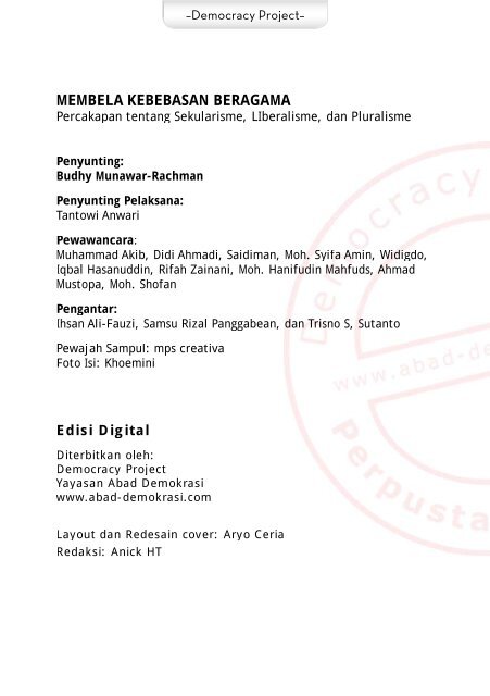 Membela Kebebasan Beragama 2 - Democracy Project