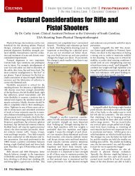 Postural Considerations for Rifle and Pistol Shooters - USA Shooting