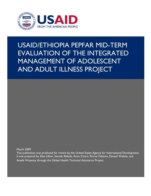 usaid/ethiopia pepfar mid-term evaluation of the ... - GH Tech