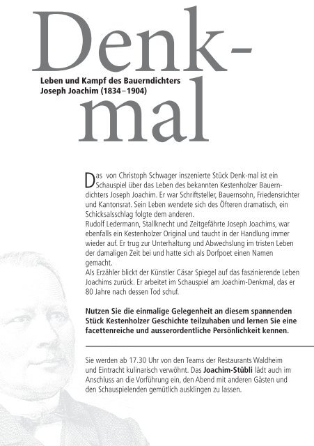 Denk-mal Flyer A5 definitiv - 700 Jahre Kestenholz