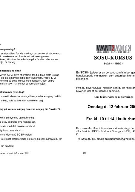 sosu-kursus - Want2work.dk