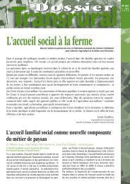 Dossier sur l'accueil social Ã  la ferme - A la dÃ©couverte de la ferme