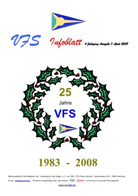 25 VFS 1983 - 2008 - Vereinigung Freier Segler e. V