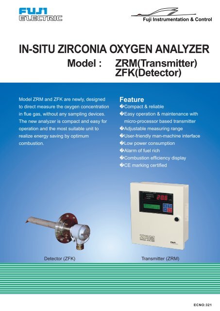 IN-SITU Zirconia Oxygen Analyzer ZRM/ZFK ref. ECNO 321 - Coulton