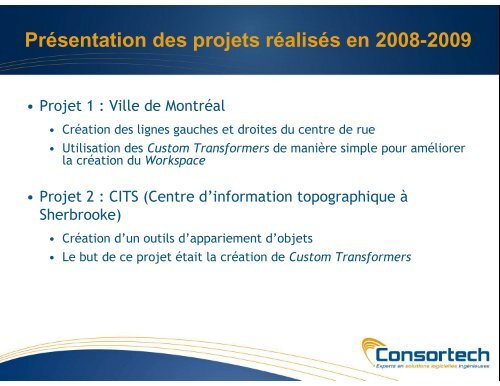 CITS : Appariement d'objets - Consortech