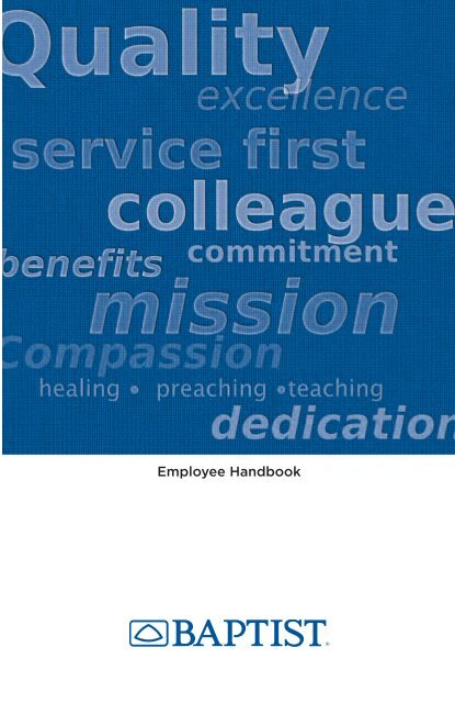 Employee Handbook - Baptist Memorial Online