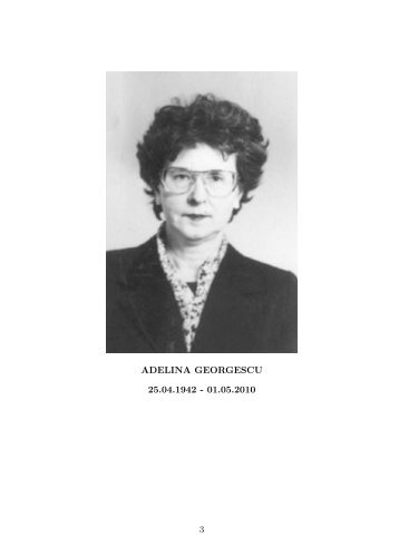 adelina georgescu 25.04.1942 - 01.05.2010 3 - Mathematics and its ...