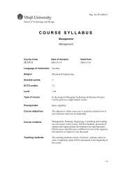 COURSE SYLLABUS - student . vxu . se