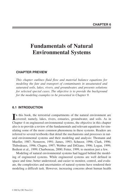 Modeling Tools for Environmental Engineers and Scientists