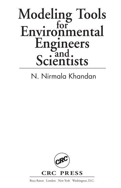 Modeling Tools for Environmental Engineers and Scientists