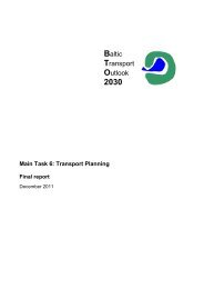 Main Task 6: Transport Planning - Baltic Transport Outlook 2030