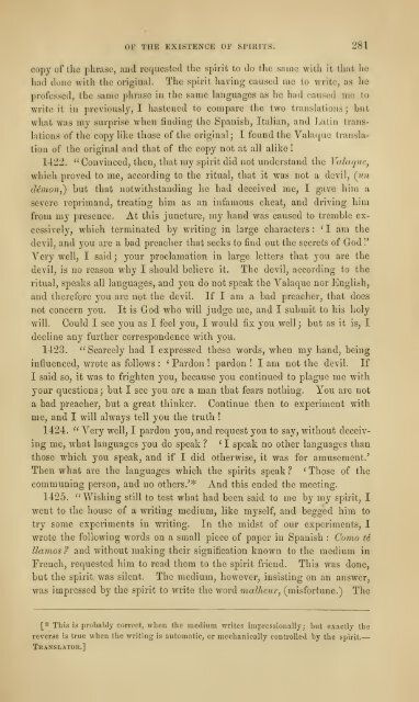 Experimental investigation of the spirit manifestations, [electronic ...