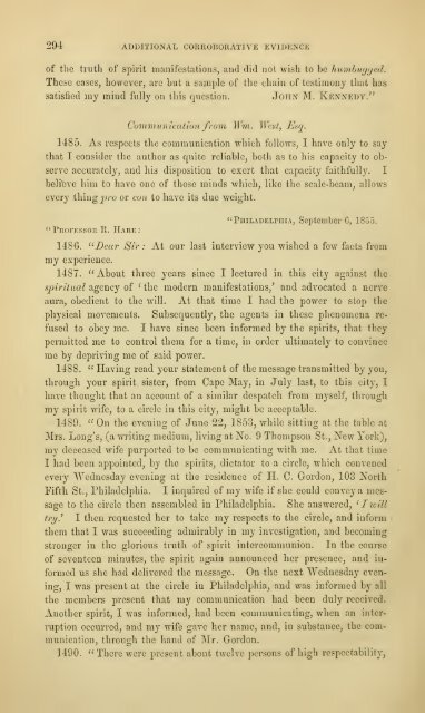 Experimental investigation of the spirit manifestations, [electronic ...