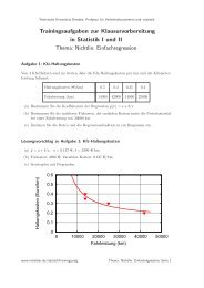 Trainingsaufgaben zur Klausurvorbereitung in Statistik I und II ...