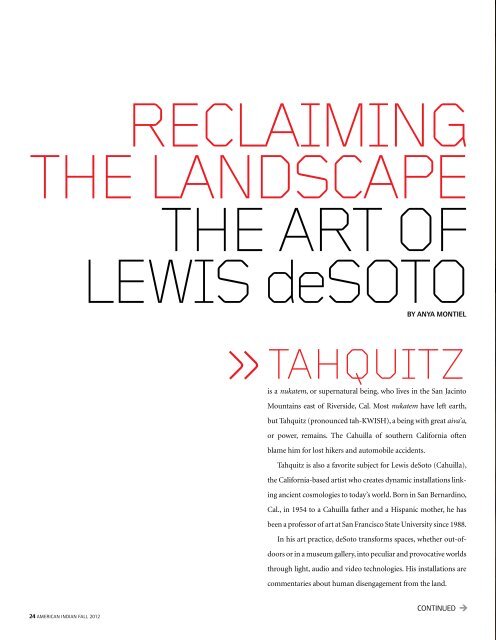 tahquitz - Lewis deSoto