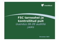 FSC tarneahel ja kontrollitud puit - NEPCon