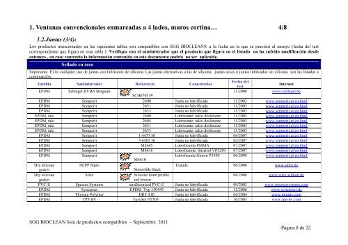 1. Ventanas convencionales enmarcadas a 4 lados ... - SGG Bioclean