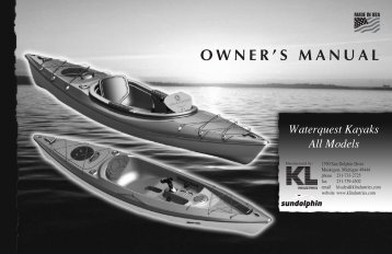 OWNER'S MANUAL - Rockey's Pedal Boats