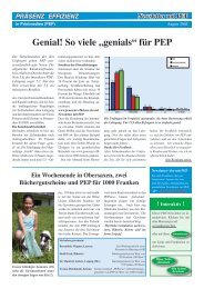 Newsletter mit PEP August 2005 - PrÃ¤senz & Effizienz