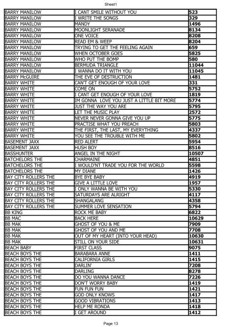 10 cc i'm mandy 5804 10 cc i'm not in love 1160 10 cc rubber bullets ...