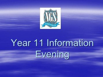 Year 11 Information Evening - Newlands Girls' School