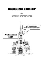 GEMEINDEBRIEF - Ev.-Lutherische Christus-Kirchengemeinde Hagen