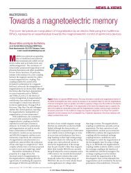 Towards a magnetoelectric memory - MatDL
