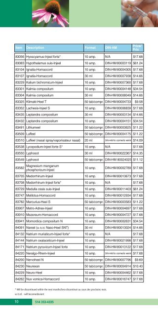 Price List - Heel