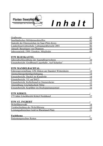 I nhalt - Florian Saarpfalz