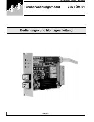 und Montageanleitung TÃ¼rÃ¼berwachungsmodul 725 TÃM-01 - Ikon