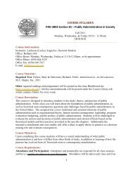 COURSE SYLLABUS PAD 3003 Section 01 â Public Administration ...