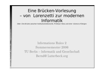 IR2 - Informatik und Gesellschaft - TU Berlin