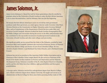James Solomon, Jr. - South Carolina African American History ...