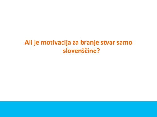 Vpliv motivacije za branje na razumevanje prebranega