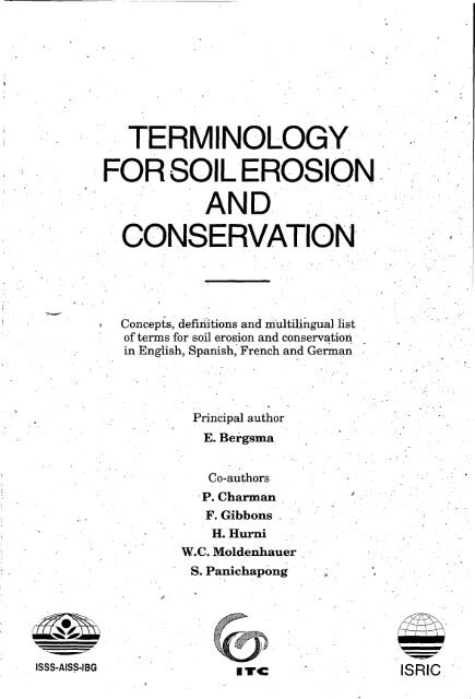 Terminology For Soil Erosion And Conservation Wageningen Ur