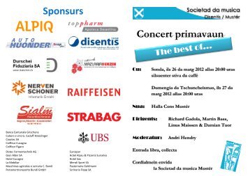 Sponsurs Concert primavaun - Disentis