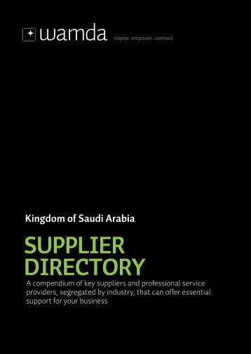 Kingdom Of Saudi Arabia SUPPLIER DIRECTORY - Wamda.com