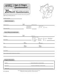 Ages & Stages Questionnaires 20 Month Questionnaire