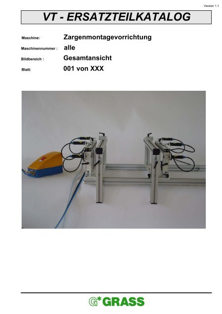 VT - ERSATZTEILKATALOG - Grass