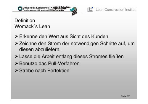 Was bedeutet Lean Construction? - Lean Management Institut