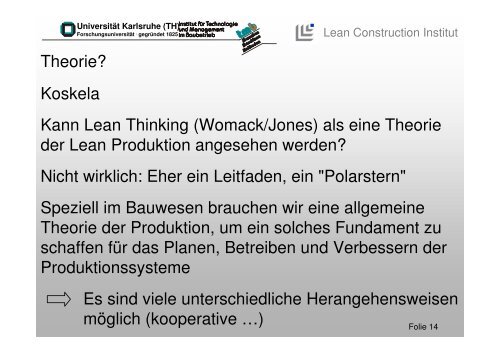 Was bedeutet Lean Construction? - Lean Management Institut