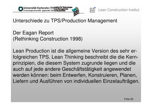 Was bedeutet Lean Construction? - Lean Management Institut