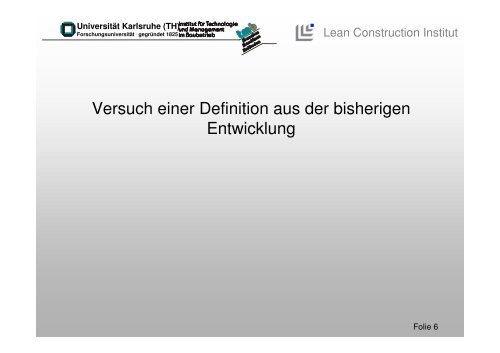 Was bedeutet Lean Construction? - Lean Management Institut