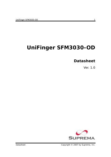 UniFinger SFM3030-OD - Suprema